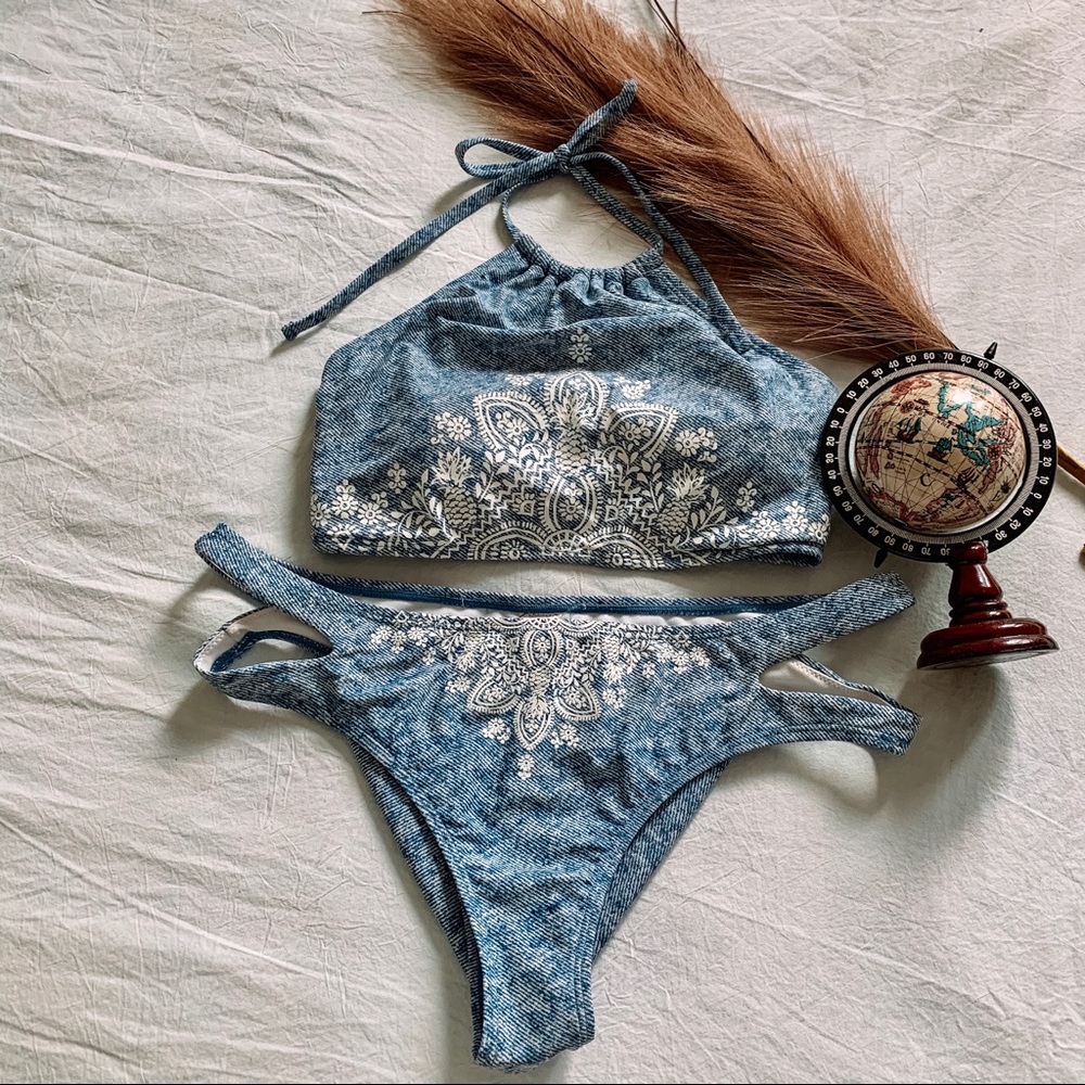 Halter Blue Bikini